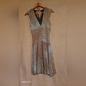 FALL 🍁:Multi tan, blk & wh Dress